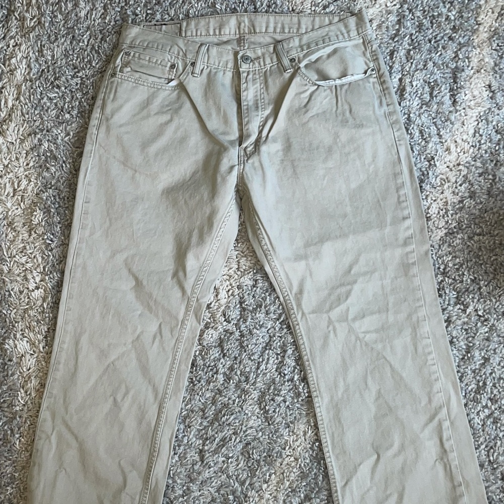 Levi’s 559 Tan jeans.  EUC.